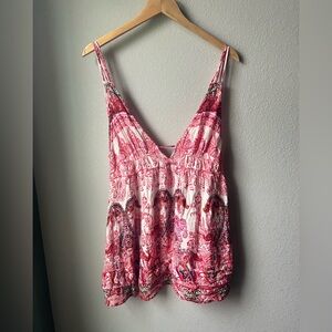 Free People Intimately Paisley Sleeveless Top